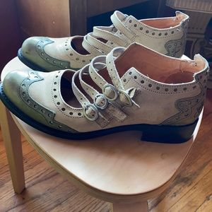 John Fluevog Leather Wingtip Oxfords
